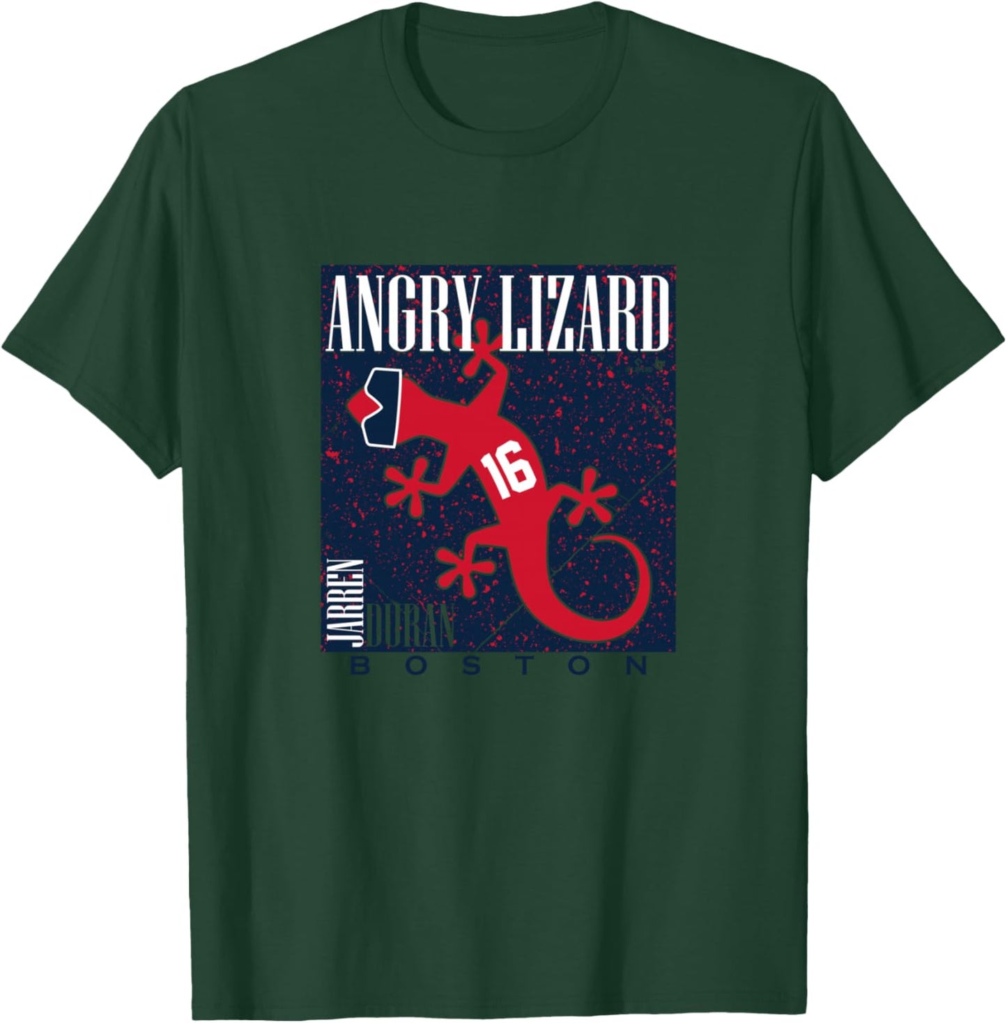 Jarren Duran - Angry Lizard - Boston Baseball T-Shirt - T-Shirt | Forest