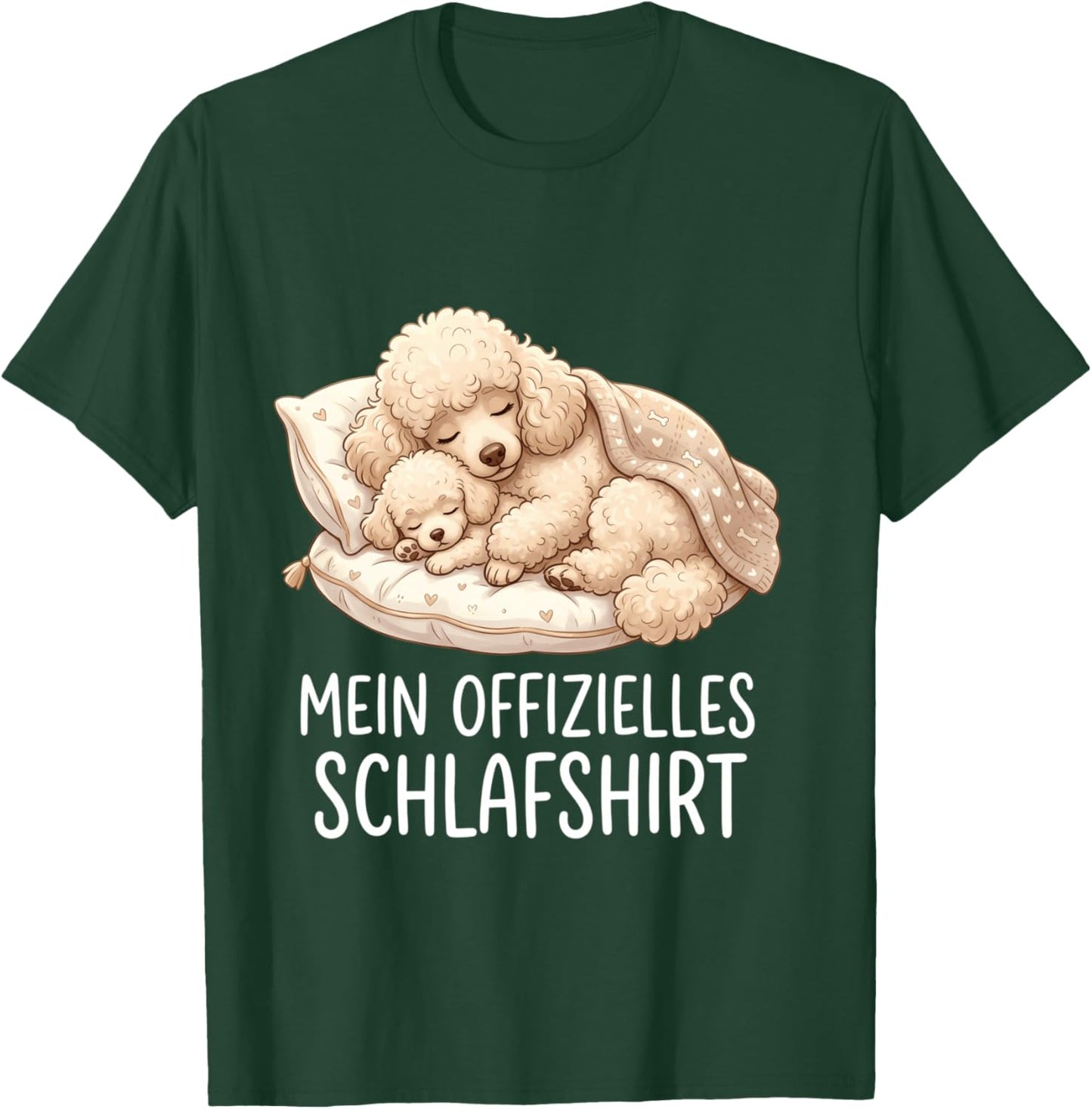 Pudel Mein Offizielles Schlaf Langarmshirt T-Shirt - T-Shirt | Forest