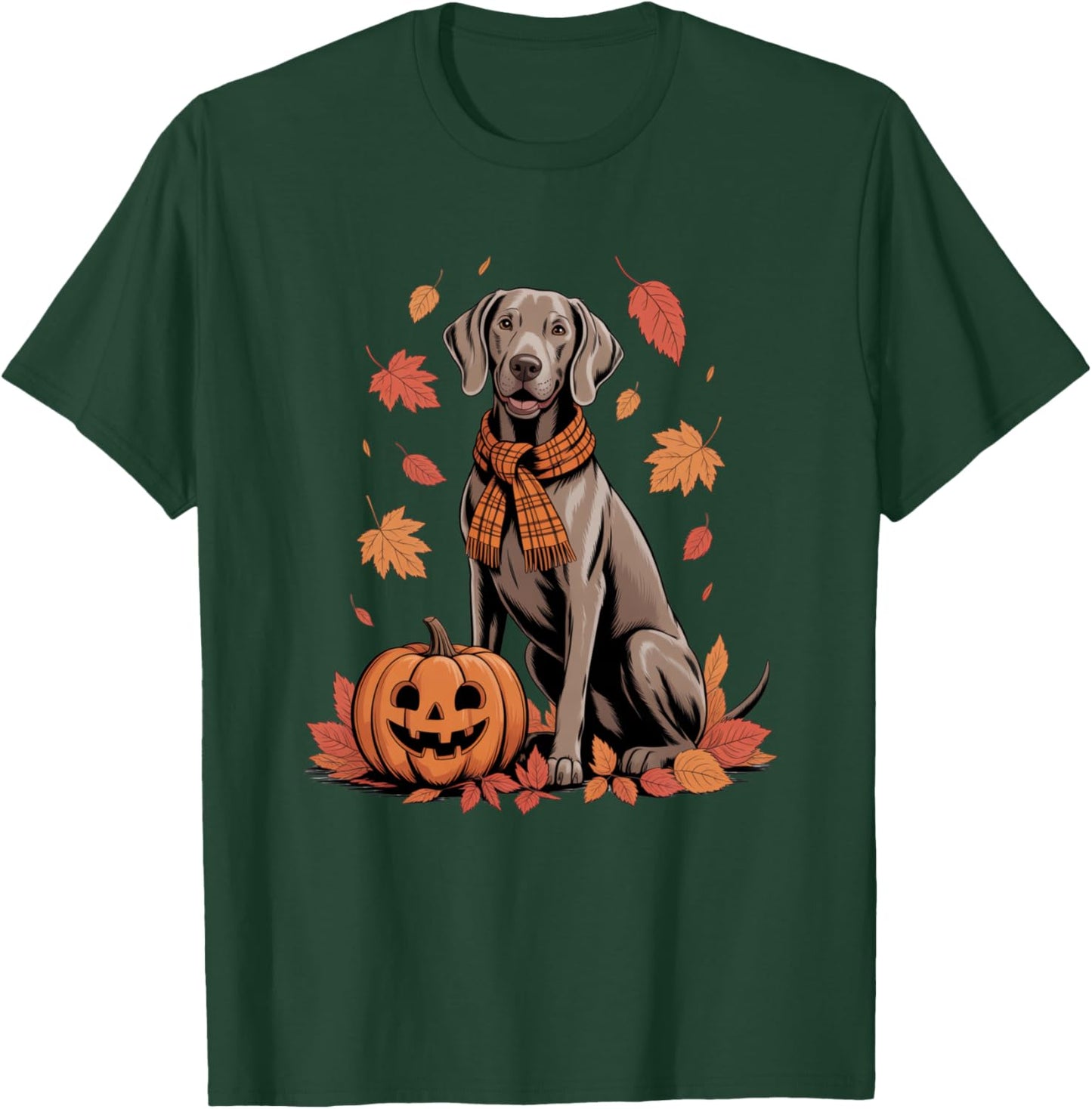 Weimaraner Dog Lover Pumpkin Fall Autumn Thanksgiving T-Shirt - T-Shirt | Forest