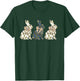 Happy Easter Bunny Floral Chinoiserie Toile Rabbit Coquette Manche Longue T-Shirt - T-Shirt | Forest