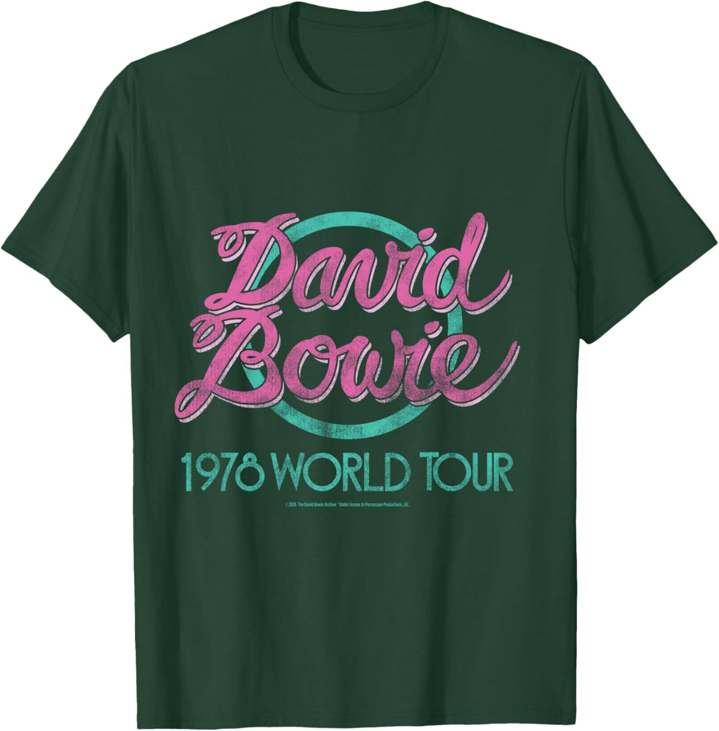 Officielle David Bowie 1978 World Tour Vintage Logo Art Manche Longue T-Shirt - T-Shirt | Forest