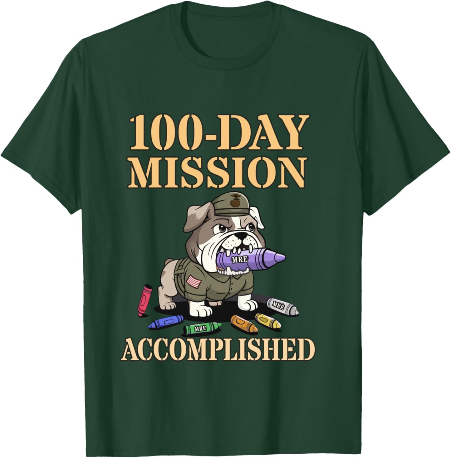 Camp d'entraînement Militaire Amusant de 100 Jours Manche Longue T-Shirt - T-Shirt | Forest