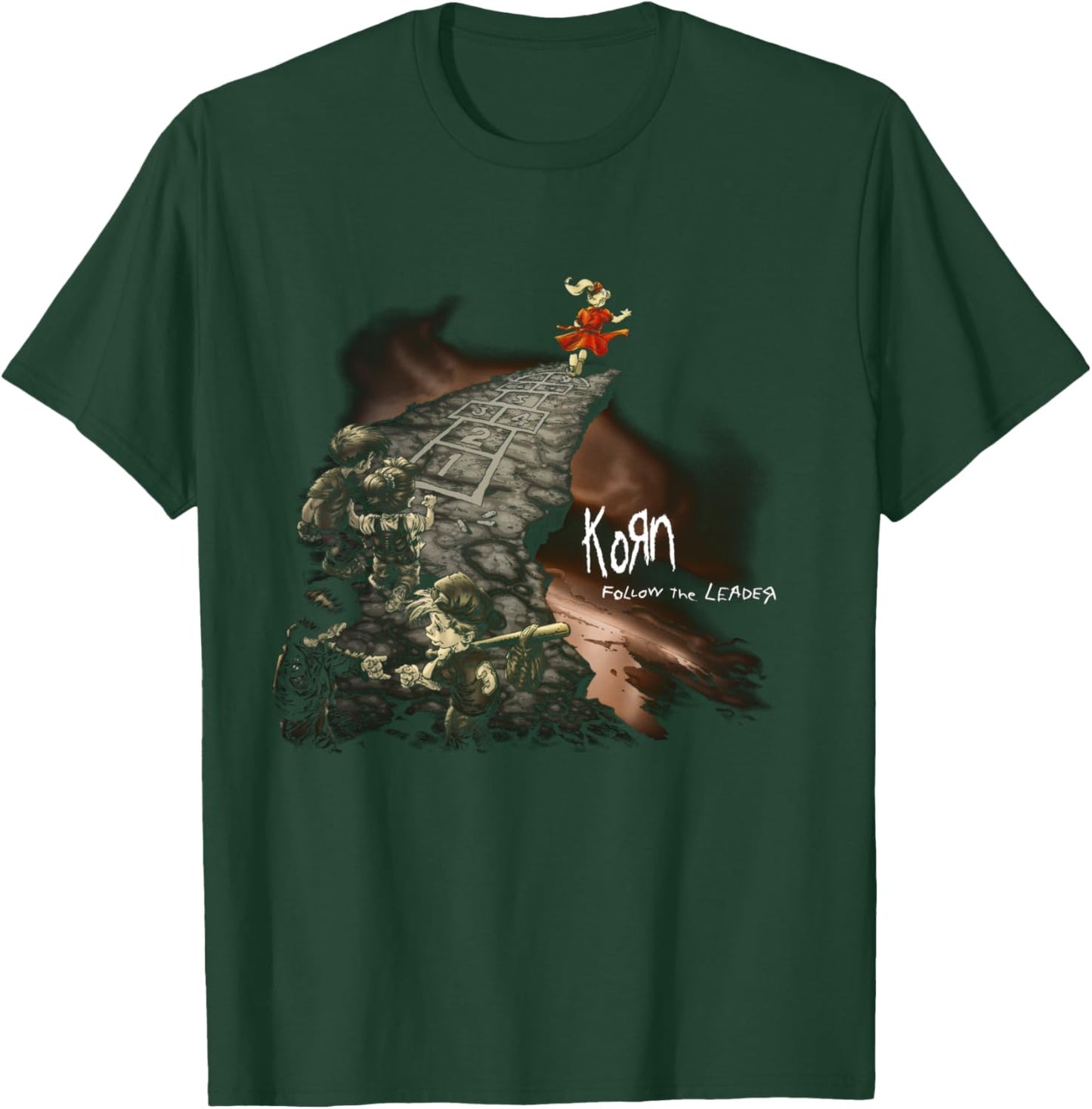 Korn Follow Cliff , Black, S T-Shirt - T-Shirt | Forest