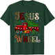 Jesus Take The Wheel Red Truck Christmas Tree Christian T-Shirt - T-Shirt | Forest