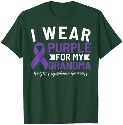 I Wear Purple For My Grandma Hodgkin's Lymphoma Awareness T-Shirt - T-Shirt | Forest