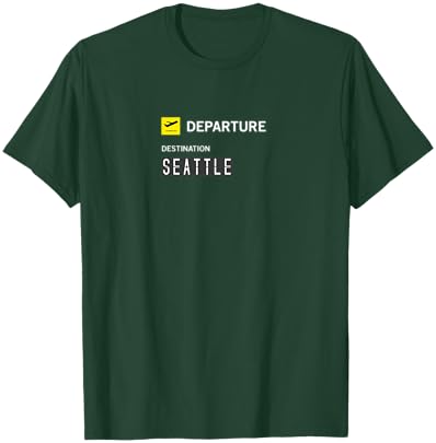 Tableau d'affichage Aéroport Départ Seattle T-Shirt - T-Shirt | Forest
