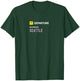 Tableau d'affichage Aéroport Départ Seattle T-Shirt - T-Shirt | Forest