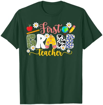First Grade Teacher 1st Grade Teaching 1st Grade Teacher T-Shirt - T-Shirt | Forest
