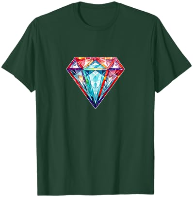 Diamond Black Black Men's Cool Shirts T-Shirt - T-Shirt | Forest