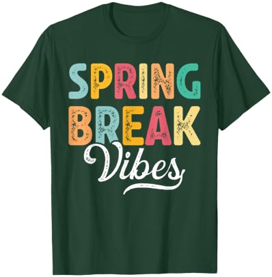 Spring Break Vibes Retro Matching Beach Vacation for Kids T-Shirt - T-Shirt | Forest