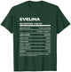 Evelina Nutrition Facts Name T-Shirt - T-Shirt | Forest