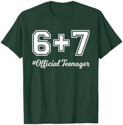 Funny 13th Birthday Official Teenager 6+7 Year Old Boys Kids T-Shirt - T-Shirt | Forest