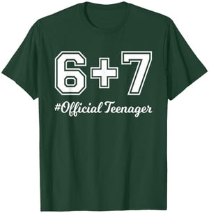 Funny 13th Birthday Official Teenager 6+7 Year Old Boys Kids T-Shirt - T-Shirt | Forest