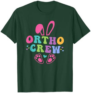 Ortho Crew Easter Orthopedic Nurse Trendy Cute Bunny T-Shirt - T-Shirt | Forest