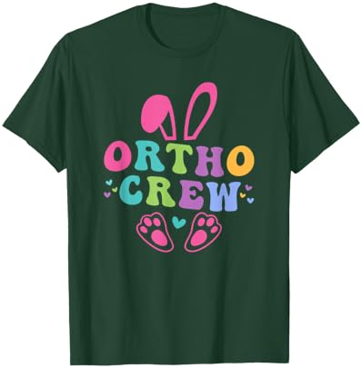 Ortho Crew Easter Orthopedic Nurse Trendy Cute Bunny T-Shirt - T-Shirt | Forest