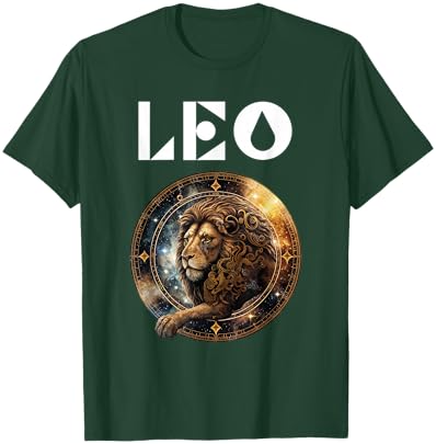 Cool Leo Zodiac Horoscope Astrology , Small, Black T-Shirt - T-Shirt | Forest