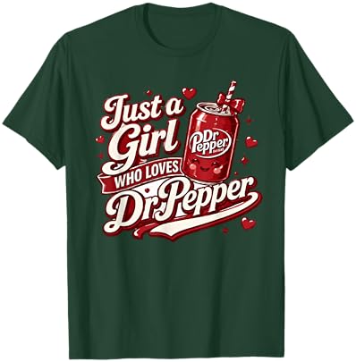 Just a Girl Who Loves Retro Soda Funny Soft Drink Women Kids T-Shirt - T-Shirt | Forest