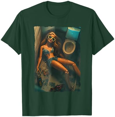 Funny Disgusting Doll face Drinking Meme T-Shirt - T-Shirt | Forest