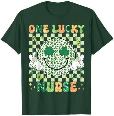 One Lucky Nurse St Patrick's Day Shamrock Irish Women Girl T-Shirt - T-Shirt | Forest