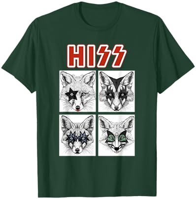 Retro Fox Rock Music Band Concert Men Kids Women Funny Fox T-Shirt - T-Shirt | Forest