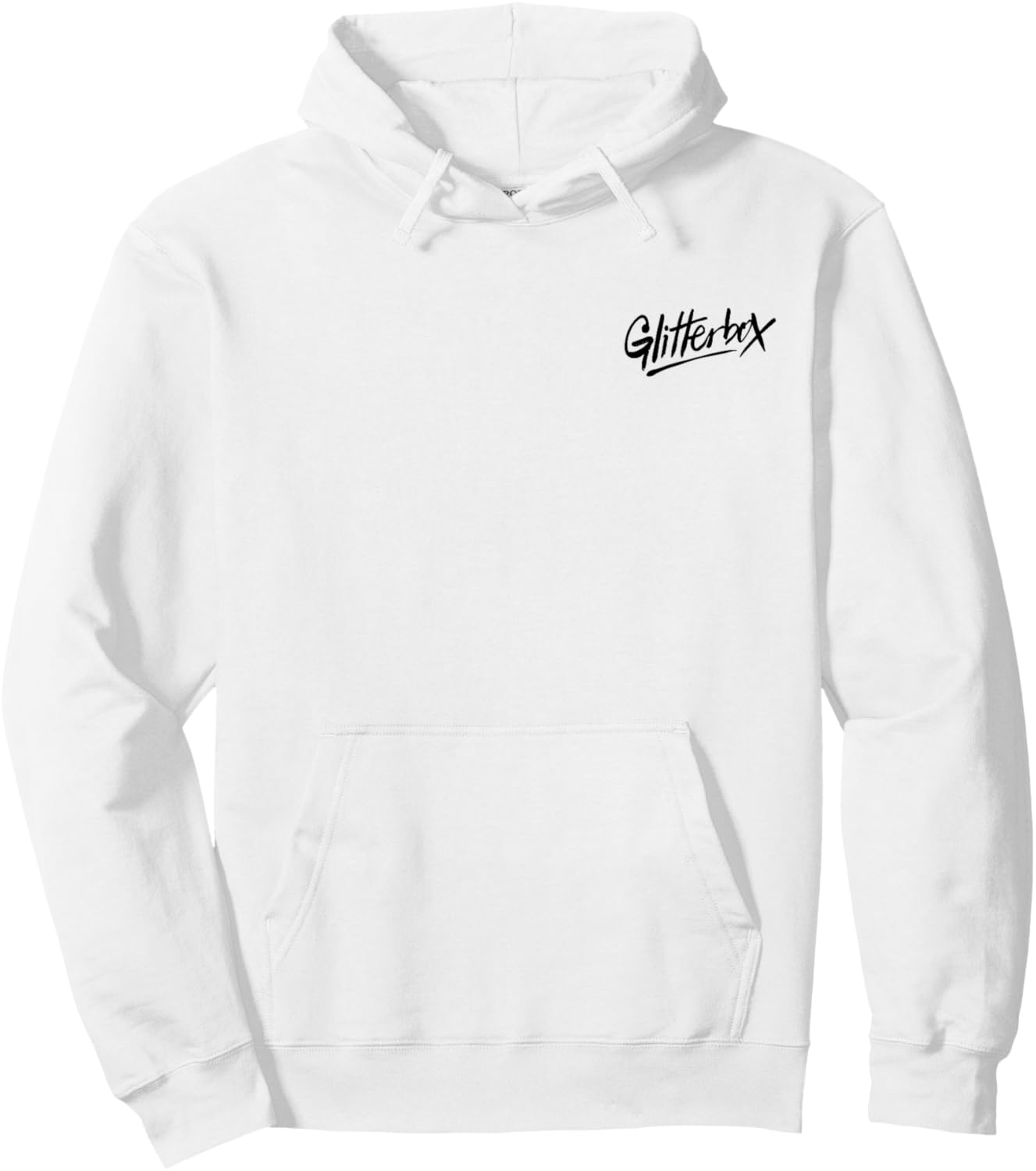 Glitterbox Black Logo Pocket Print Hoodie - Hoodie | White