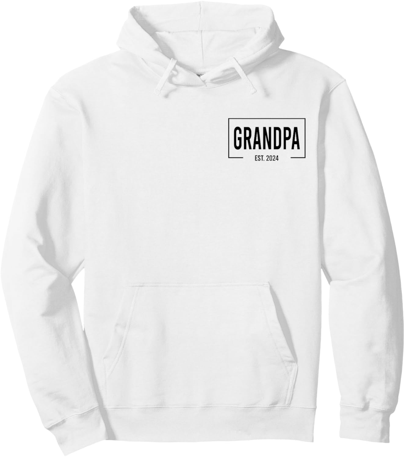 Grandpa Est. 2024 Logo Paps Loading New Grandpa Hoodie - Hoodie | White