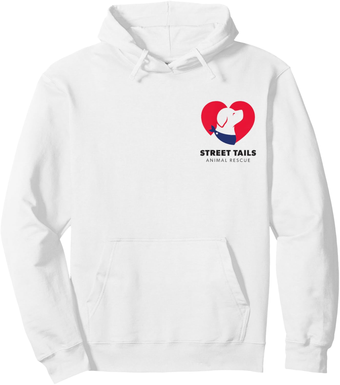 Street Tails Animal Rescue, PocketB Hoodie - Hoodie | White