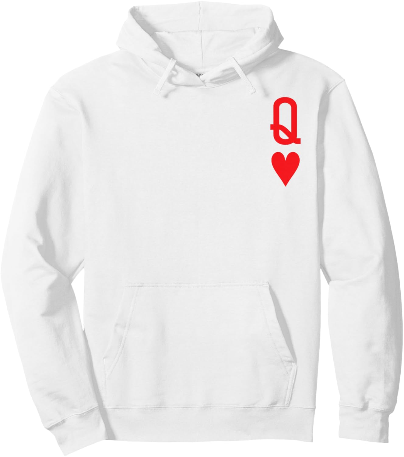 Queen of Hearts and King of Hearts Couples Matching Pajama Hoodie - Hoodie | White
