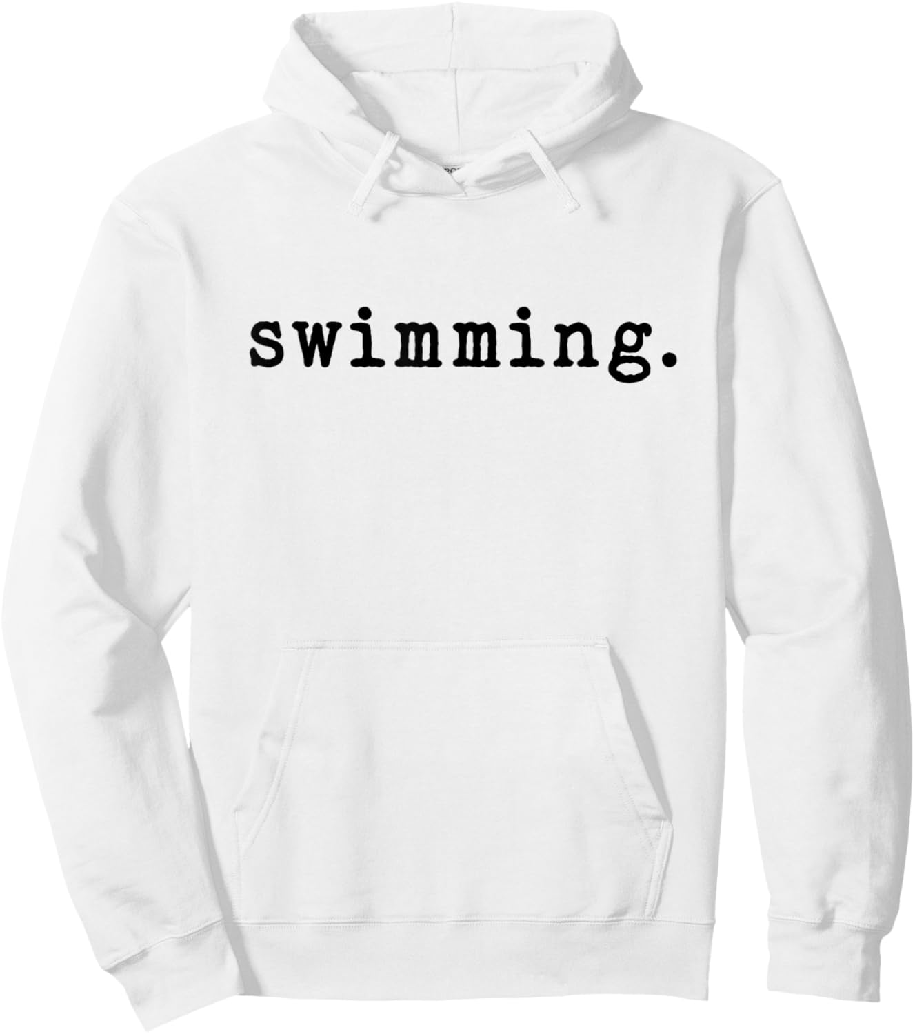 Swimming Enthusiast Minimalist Water Sports Hoodie - Hoodie | White