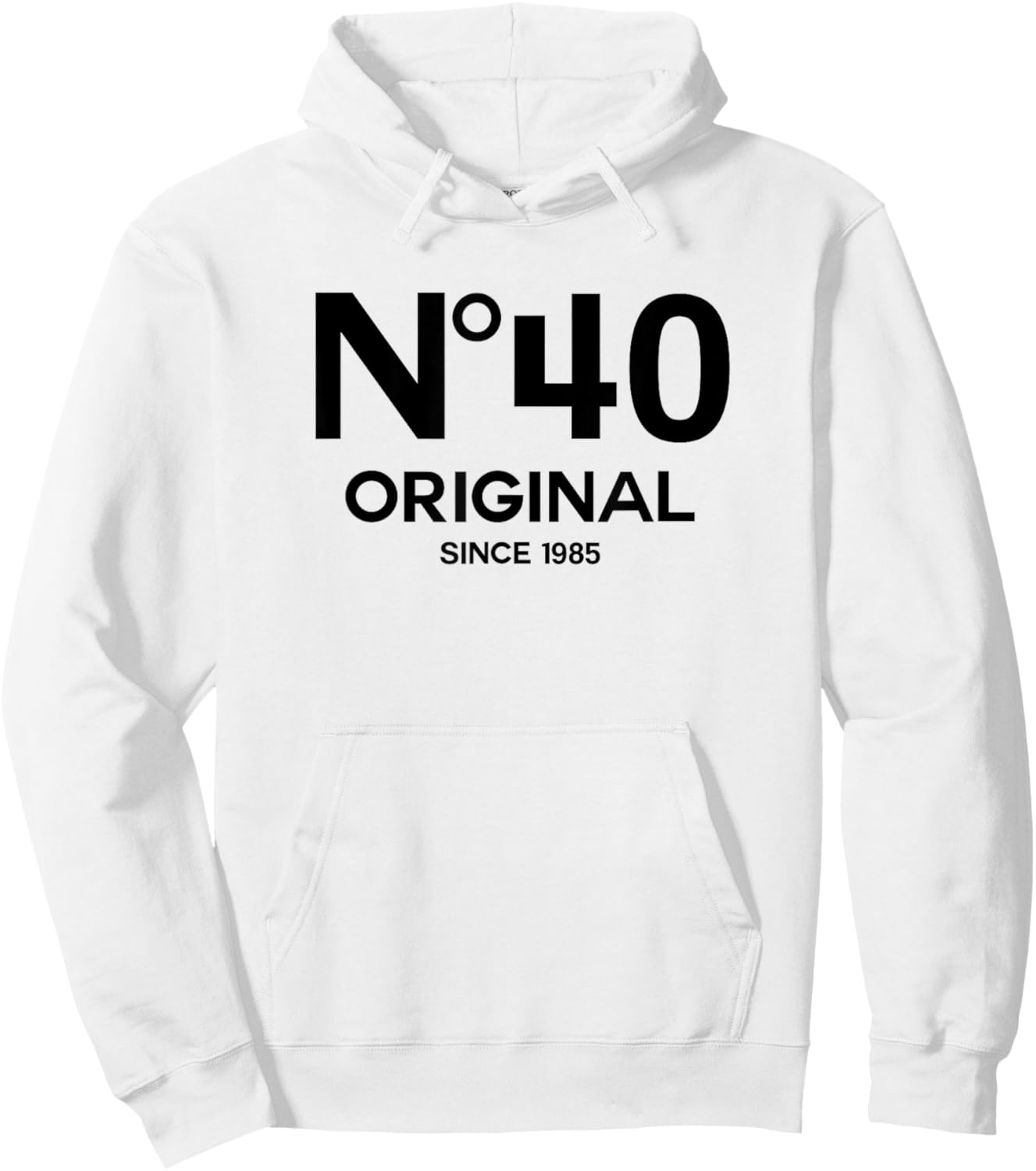 No 40 Original 40th Birthday Born in 1985 Fiftieth Retro Hoodie - Hoodie | White