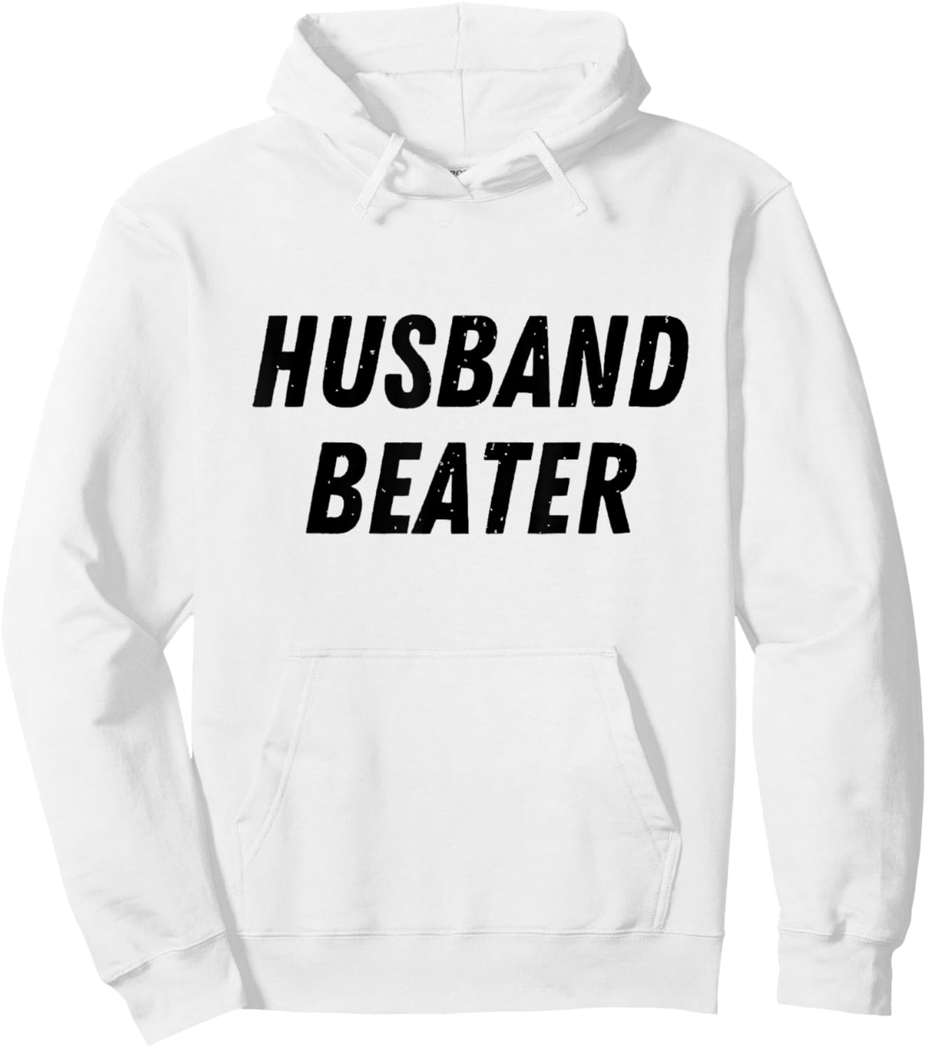 Husband Beater Funny Vintage Trending Hoodie - Hoodie | White