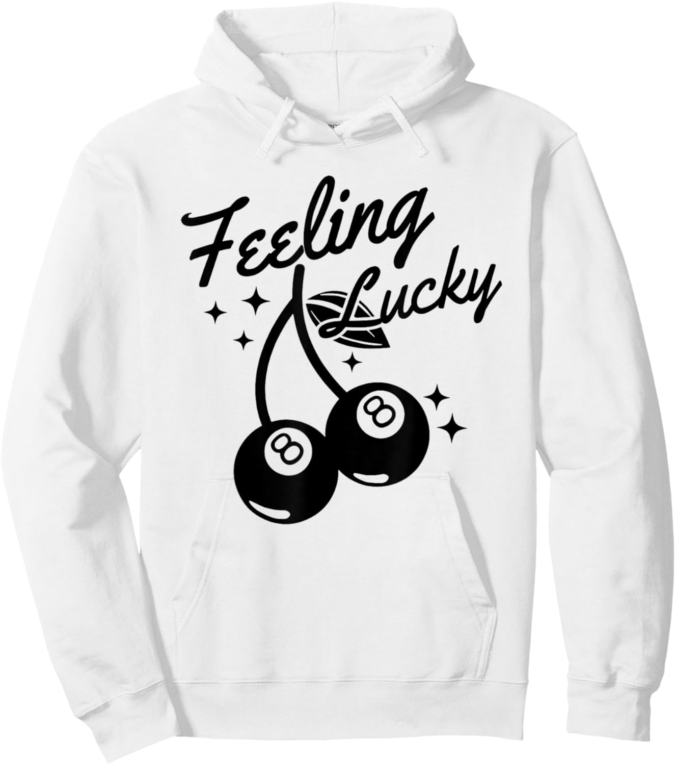 Feeling Lucky Cherry 8 Ball, Lucky You Cherry 8 Ball Hoodie - Hoodie | White