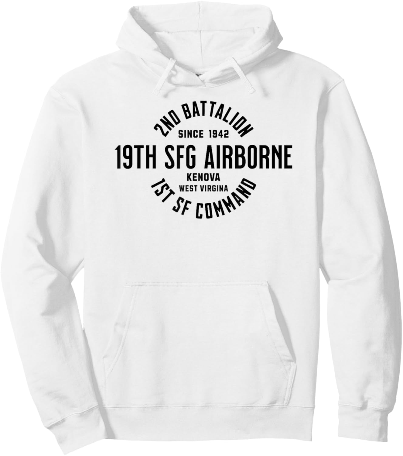2nd Battalion 19th Special Forces Group 1st SFC Military Vet Hoodie - Hoodie | White