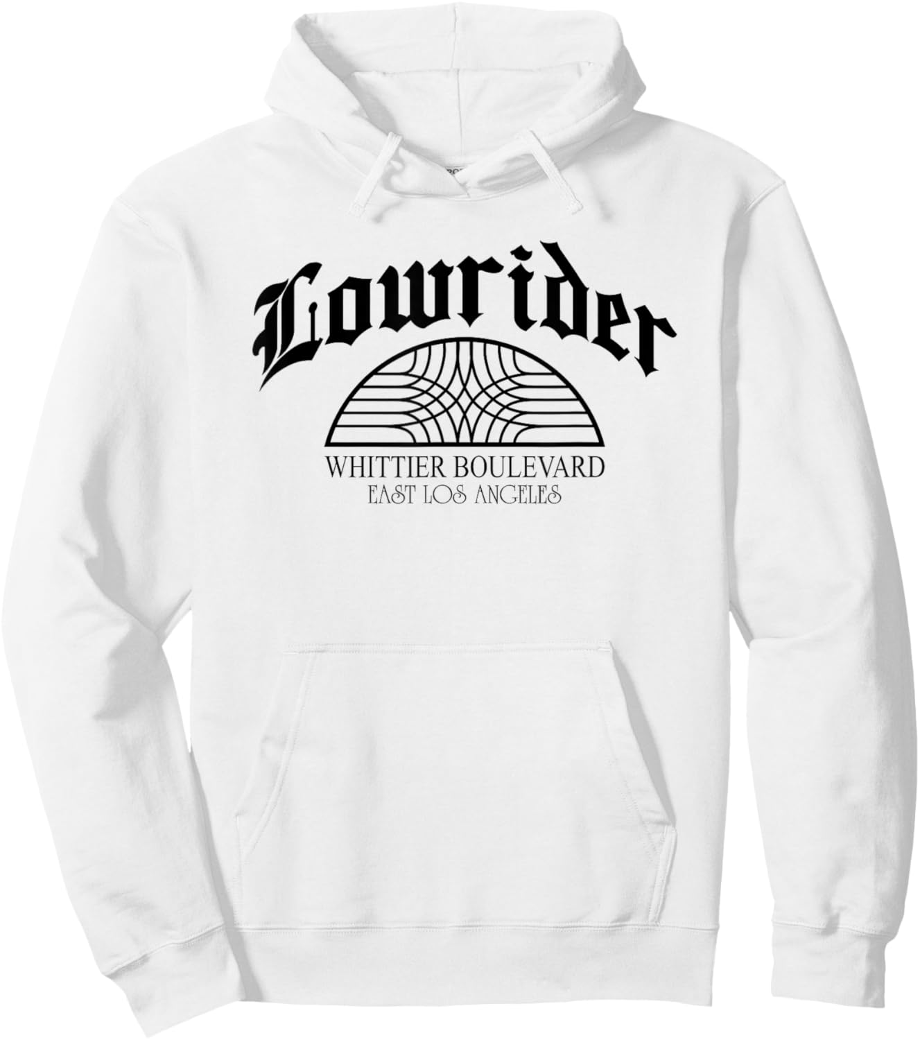 Lowrider Whittier Blvd Sign Retro Cholo Chicano Low Rider Hoodie - Hoodie | White