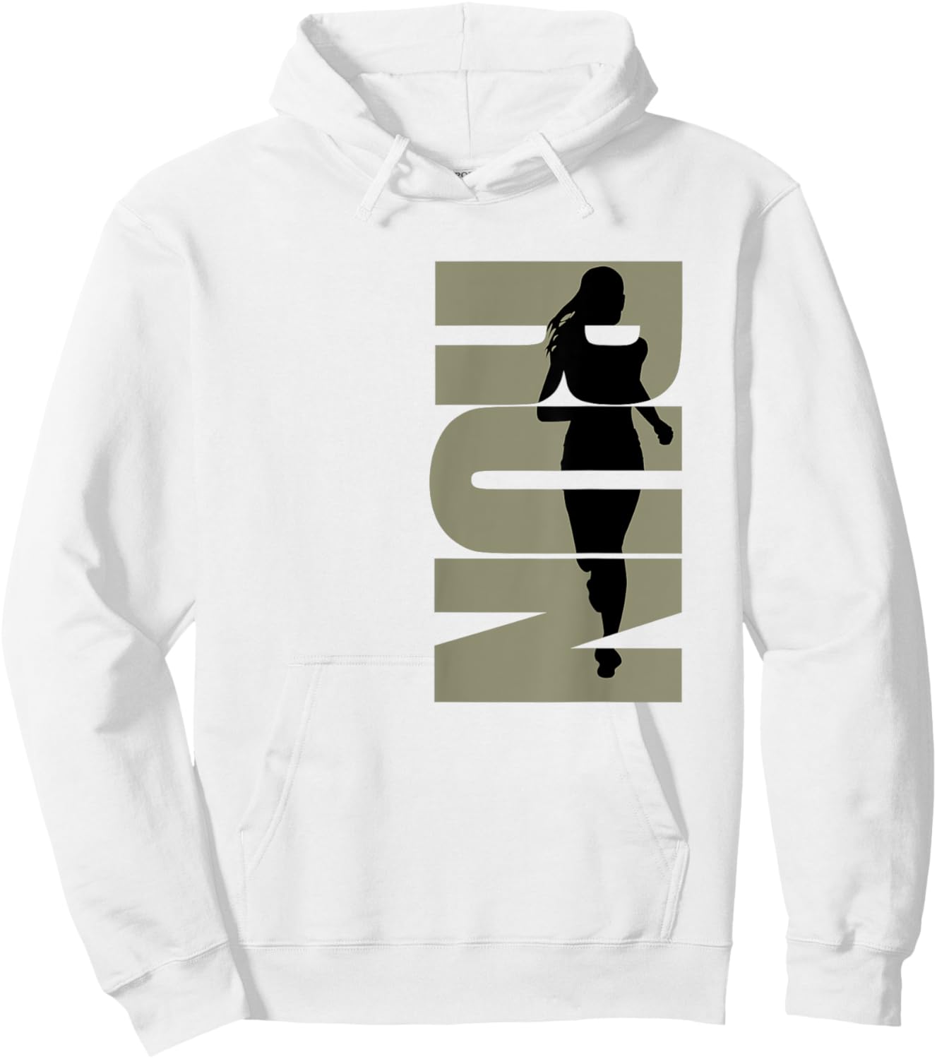 Ladies Run logo sand Hoodie - Hoodie | White