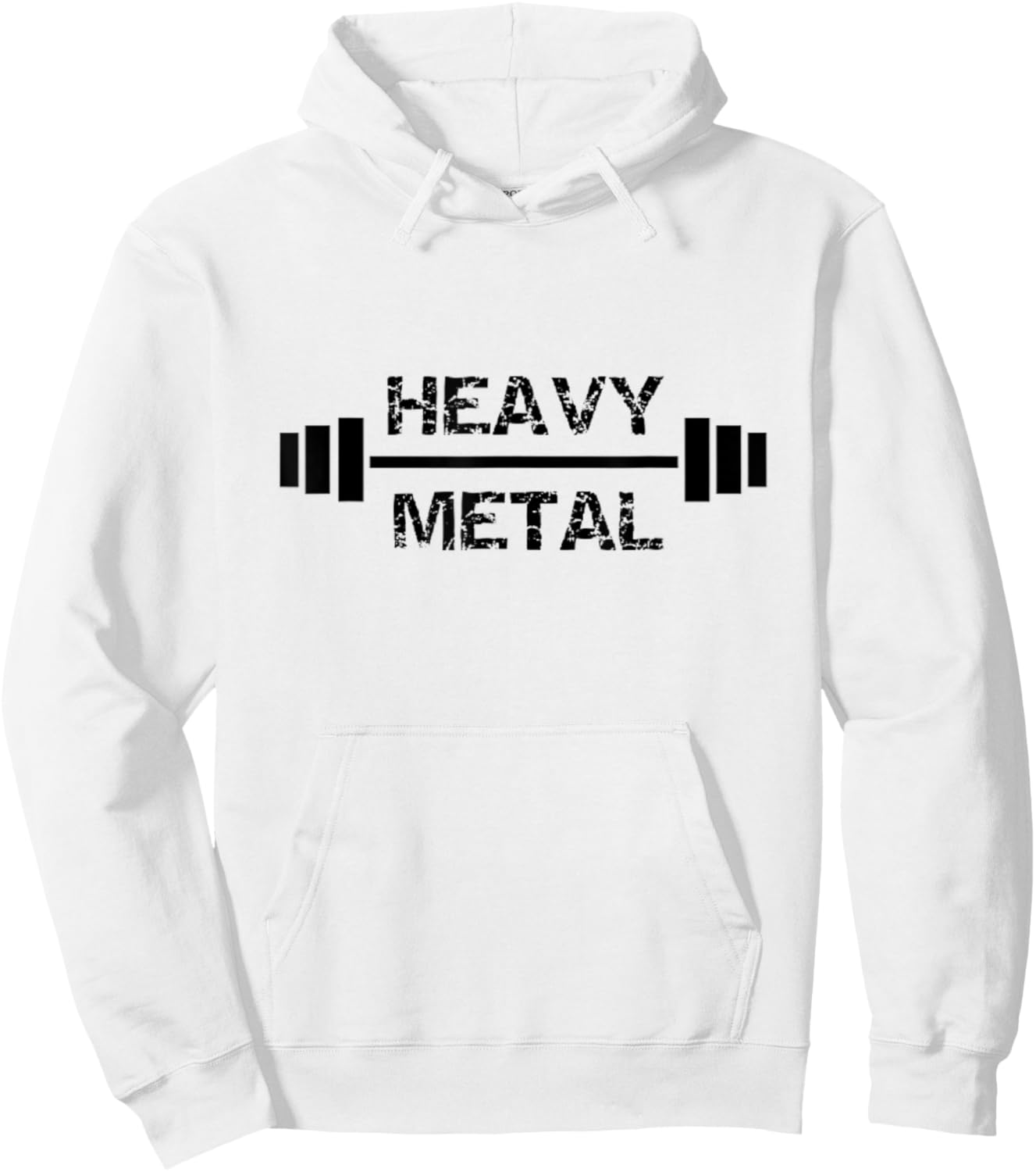 Heavy Metal Gym Fitness Weightlifting Bodybuilding Hoodie - Hoodie | White