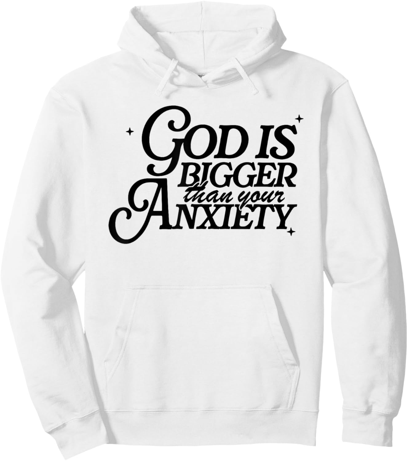 God Is Bigger Than Your Anxiety, Christian Retro Hoodie - Hoodie | White