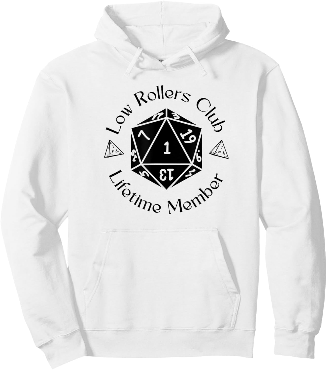 Nomadic Sky Low Rollers Club with D20 for RGP , Small, White Hoodie - Hoodie | White