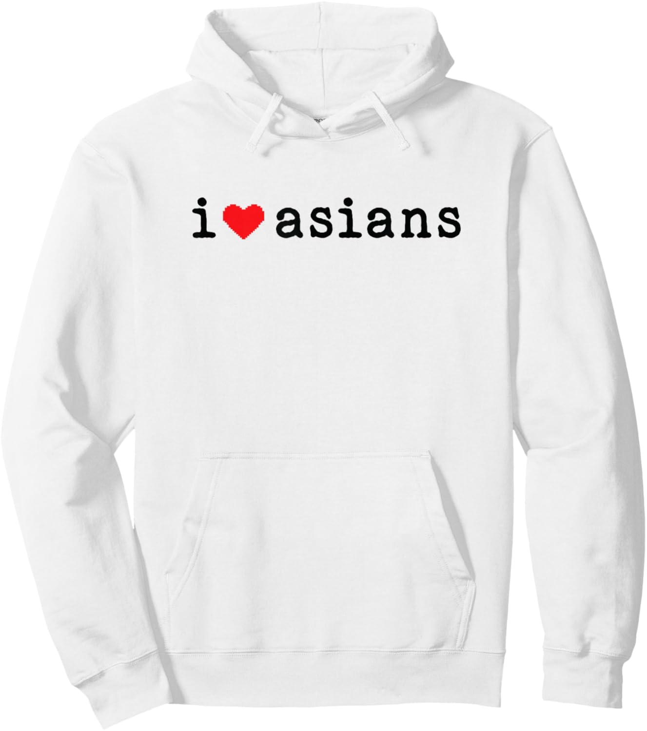 I Love Asians Women Lover Minimalist Hoodie - Hoodie | White