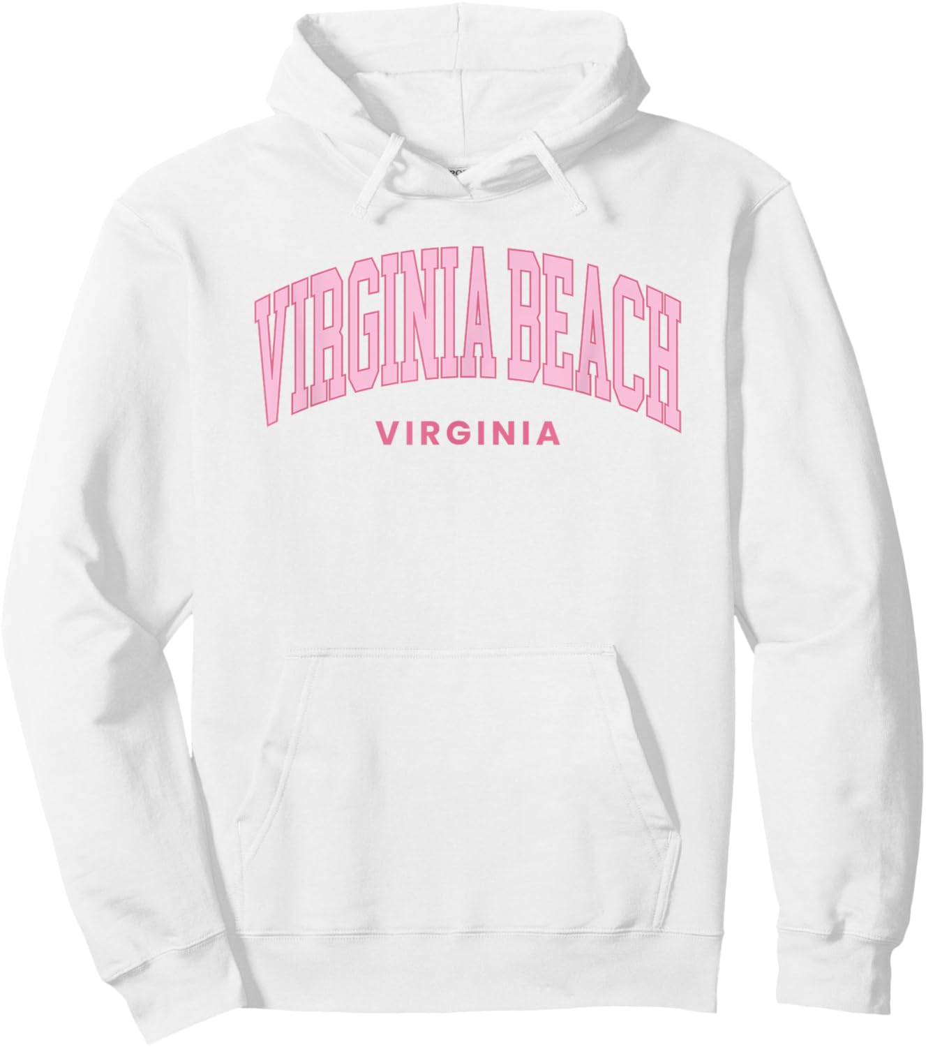 Virginia Beach Virginia Retro Preppy Throwback Girls Hoodie - Hoodie | White