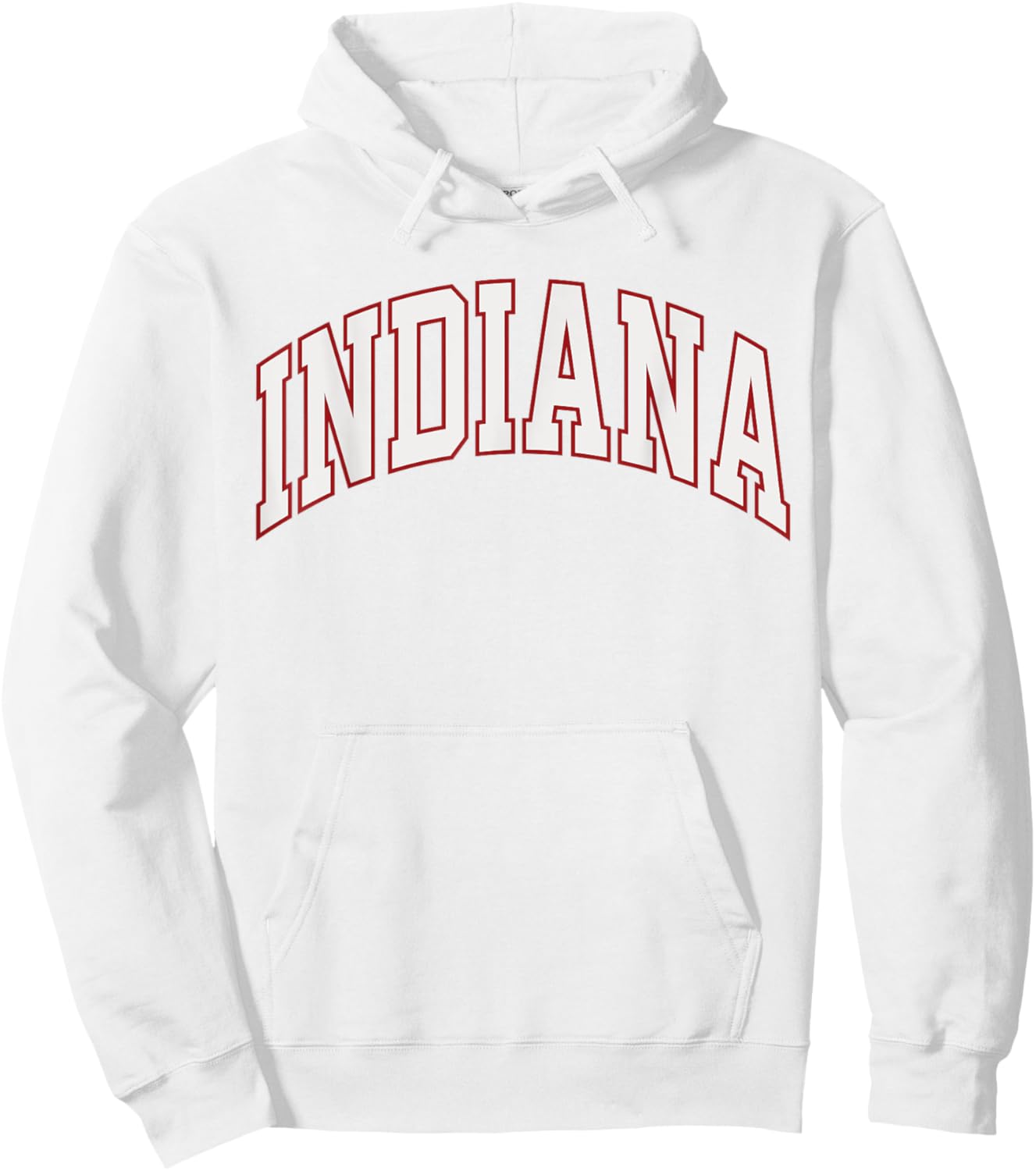 Retro Indiana Men Indiana Women Vintage Red White Souvenir Hoodie - Hoodie | White