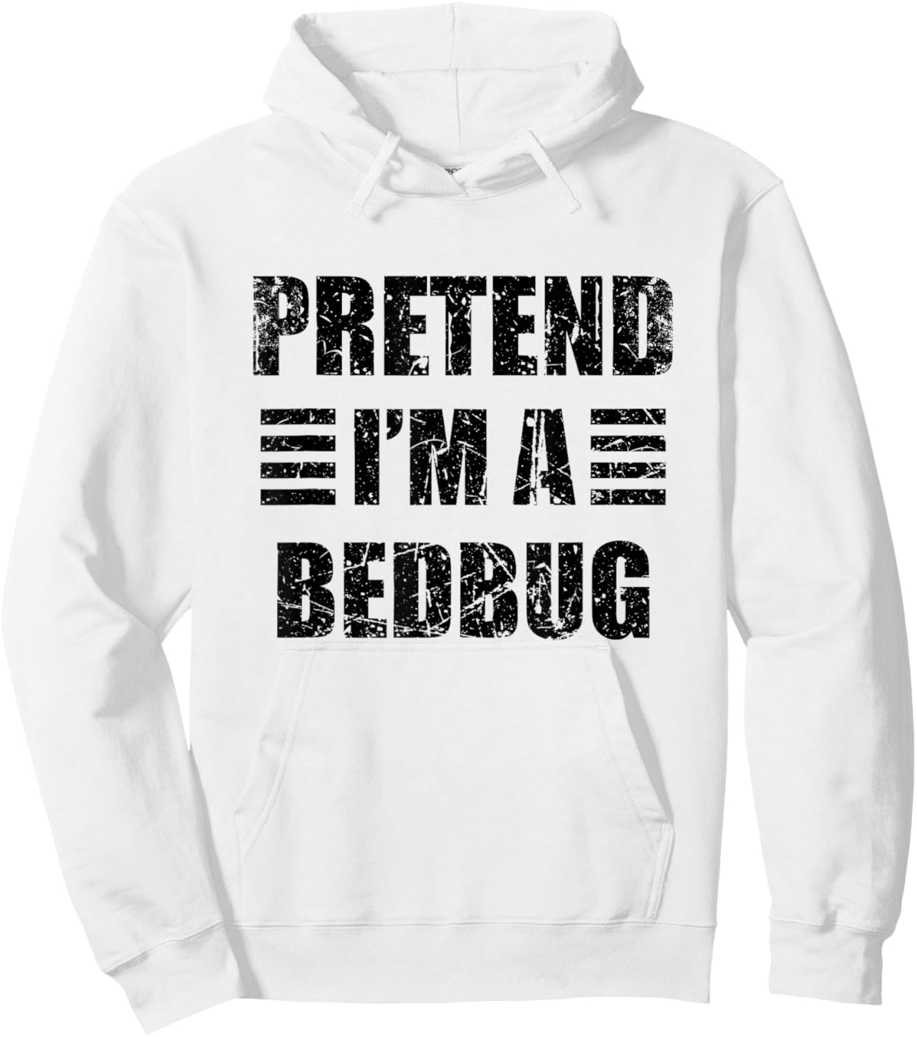 Vintage Pretend I'm a Bedbug Lazy Halloween Costume Hoodie - Hoodie | White