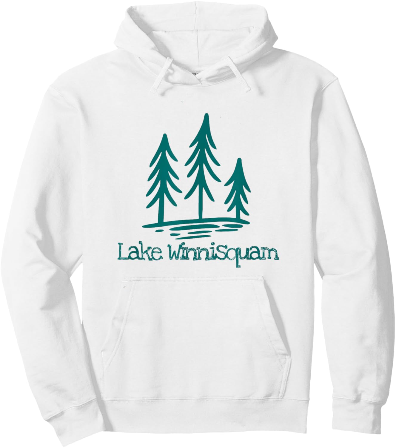 Lake Winnisquam New Hampshire Rustic Woods Forest Trees Hoodie - Hoodie | White