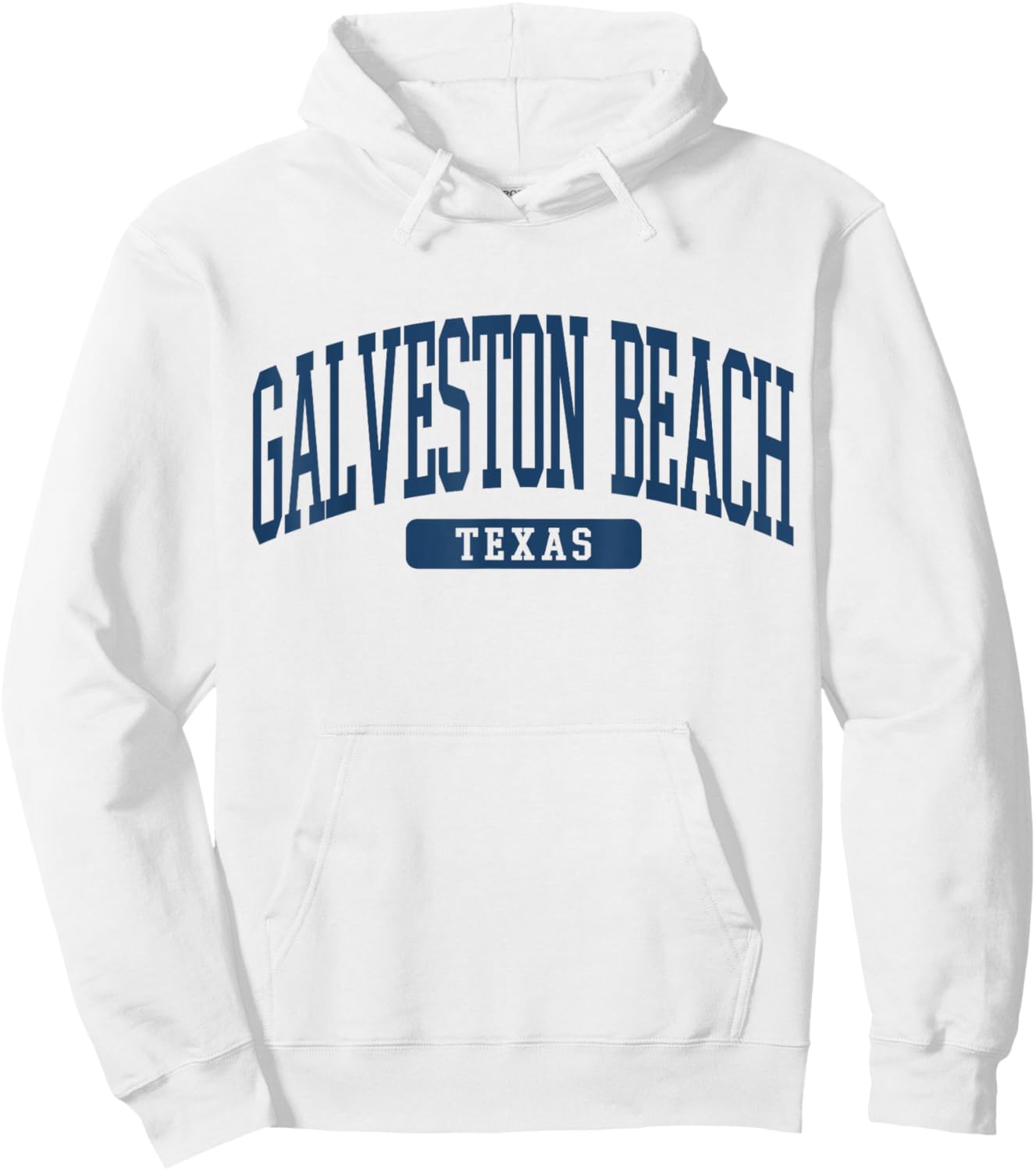 Galveston Beach Texas Souvenir Beach, Vintage, Minimalist Hoodie - Hoodie | White