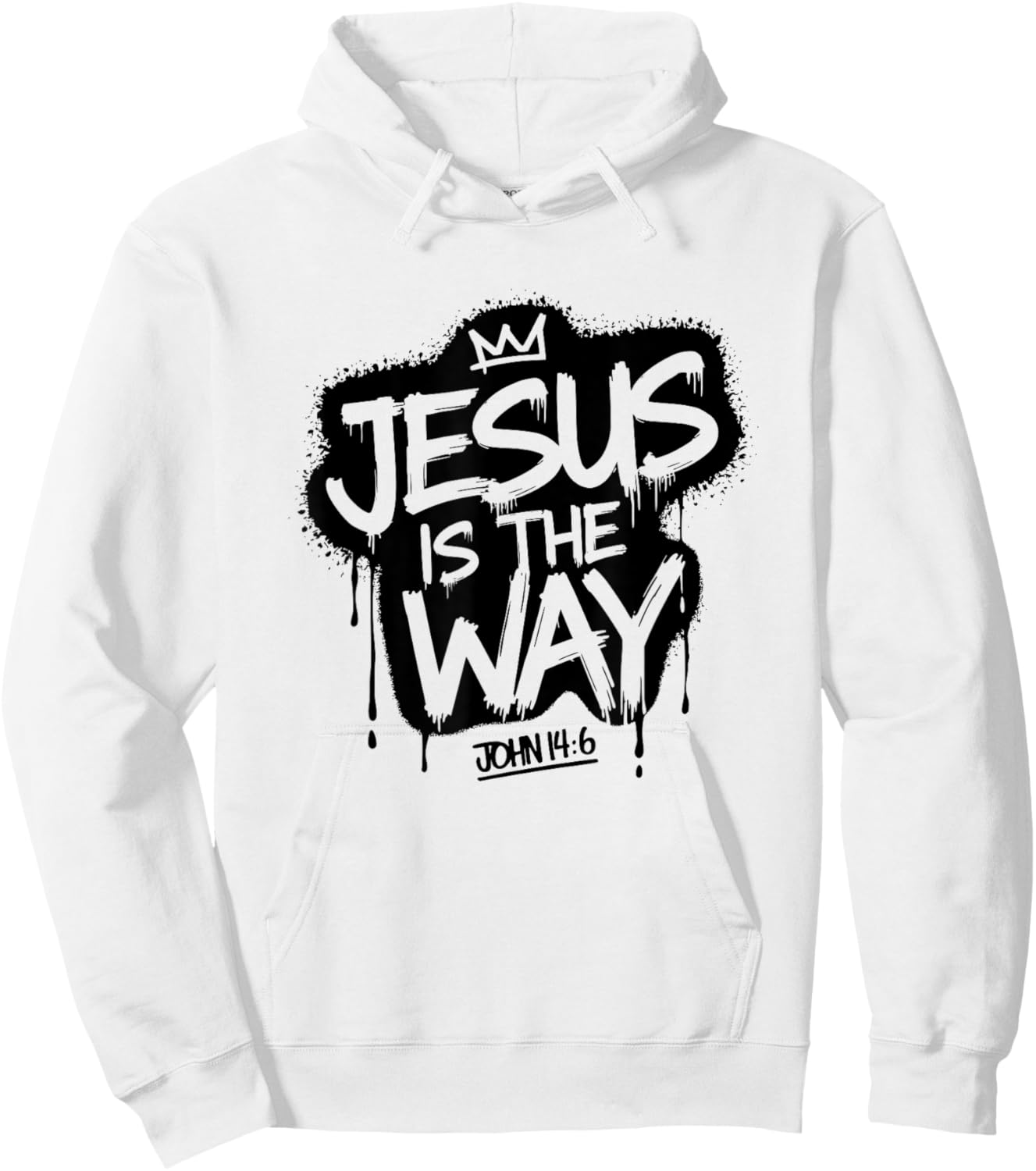 Jesus Is The Way John 14:6 Christian Graffiti Hoodie - Hoodie | White