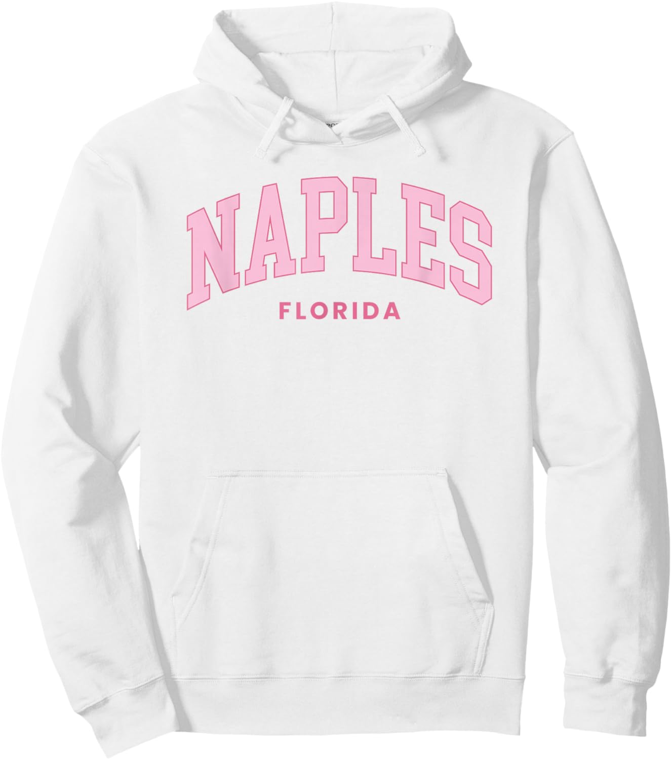 Naples Florida Retro Preppy Throwback Girls Pink Hoodie - Hoodie | White