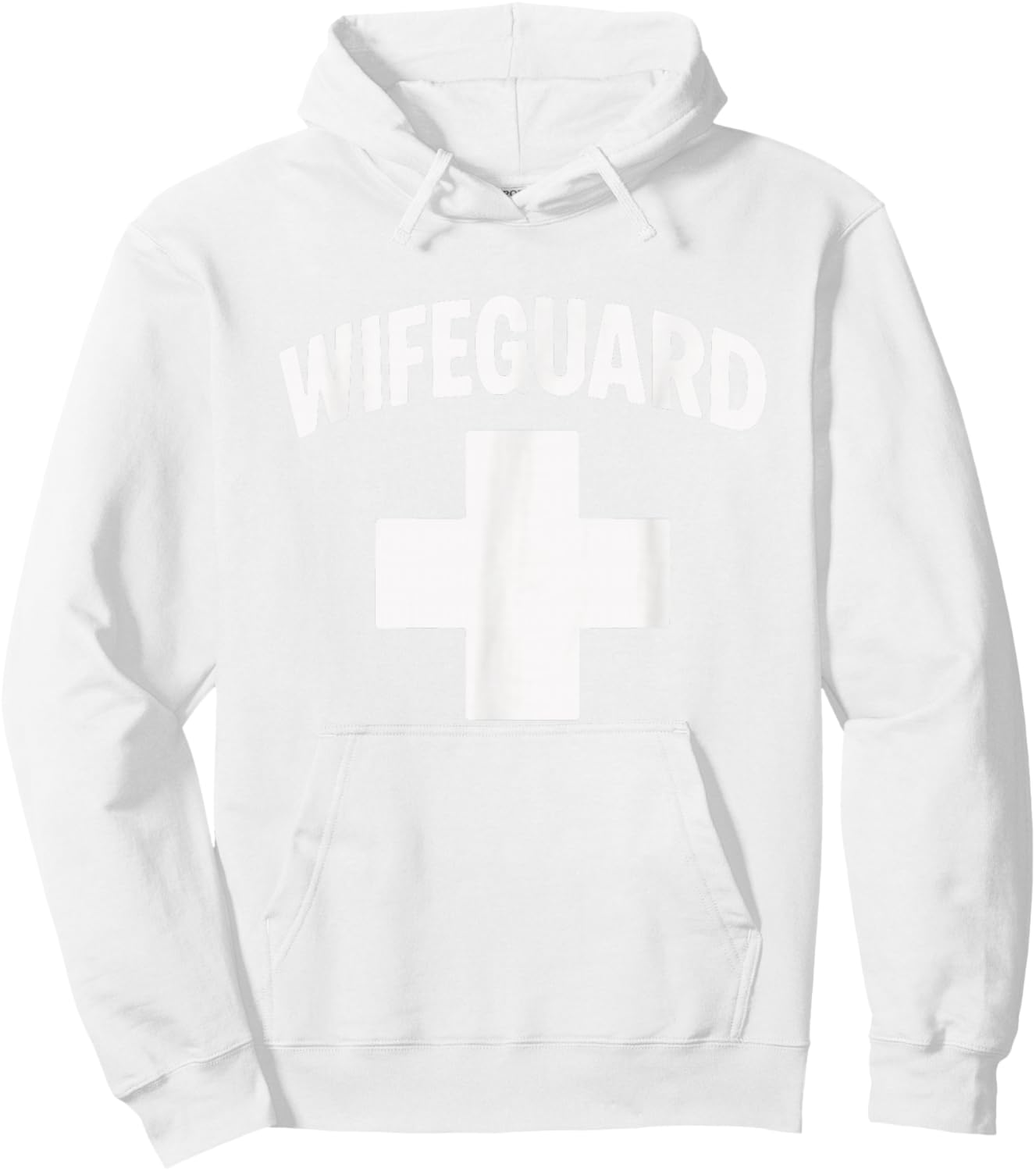 Wifeguard Funny Husband Beach Vacation Humor Hoodie - Hoodie | White
