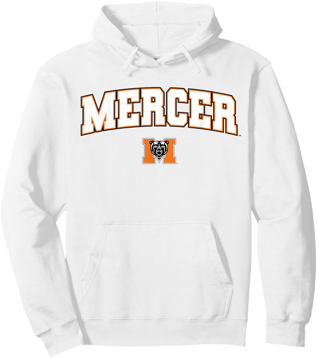Mercer University Bears Arch Logo Hoodie - Hoodie | White