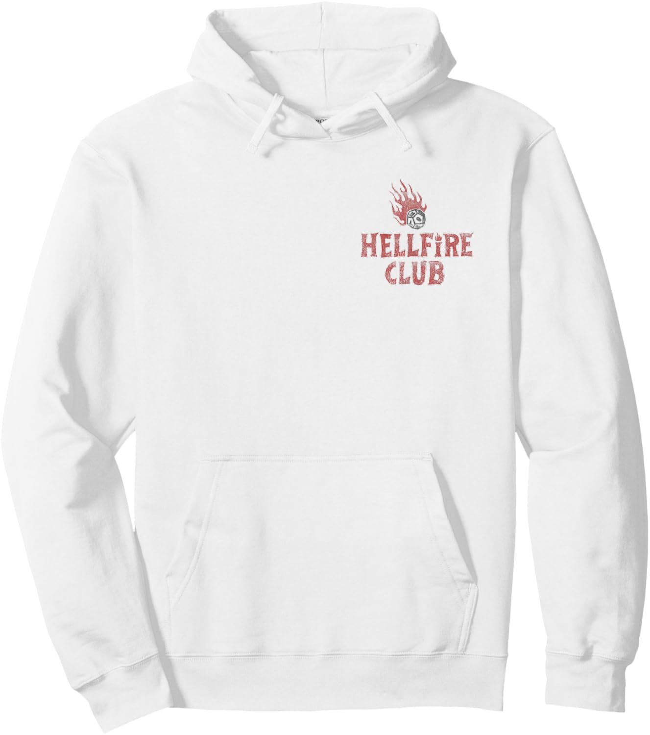 Stranger Things Hellfire Wanted Officially Licensed Hoodie - Hoodie | White