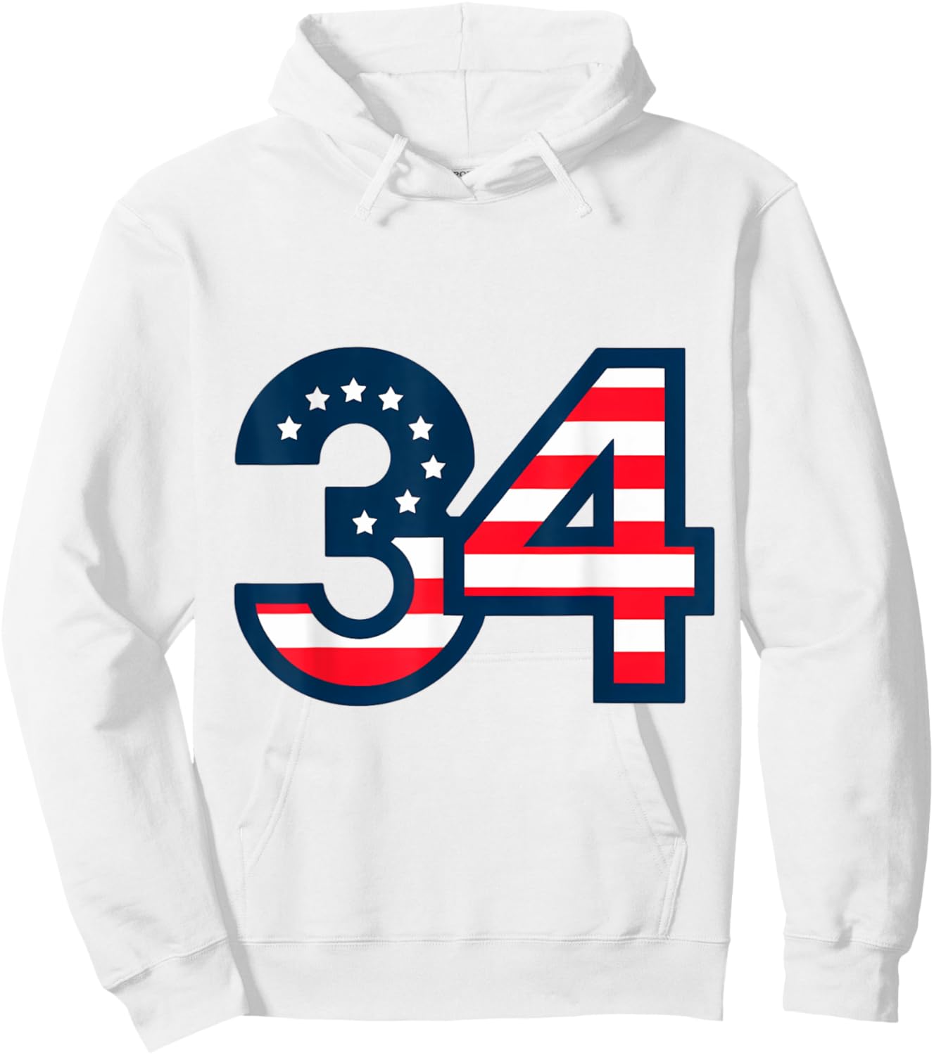 34 Guilty Trial Judge USA Flag Women Kids Men Hoodie - Hoodie | White